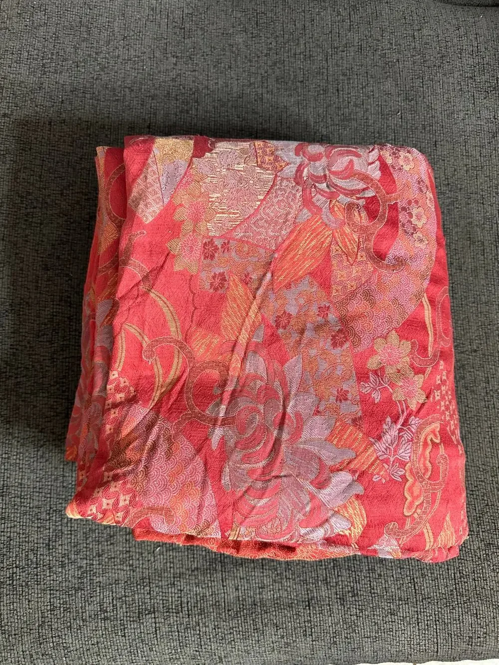 Yves Delorme Paris Asian Floral Cotton Duvet Cover Vine Back Queen RETIRED